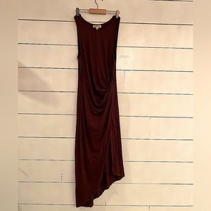 Black Swan burgundy asymmetrical dress Size M